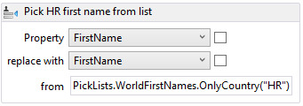 Pick first name example