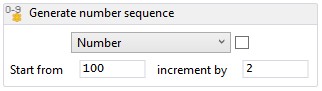 Generating numbers in a sequence