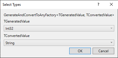 Select Types window
