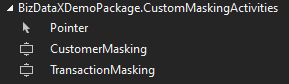 Custom masking activities