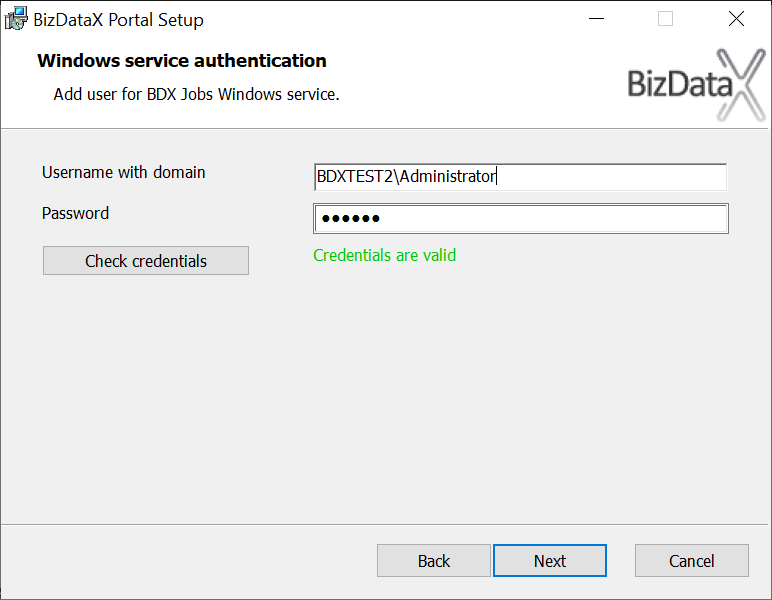 Check if credentials are valid