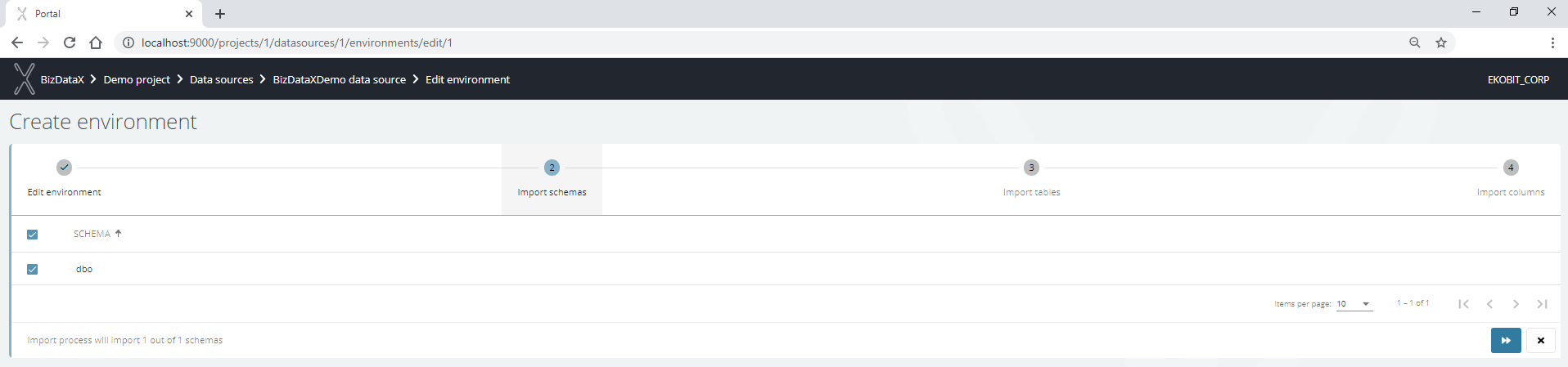 Importing schemas