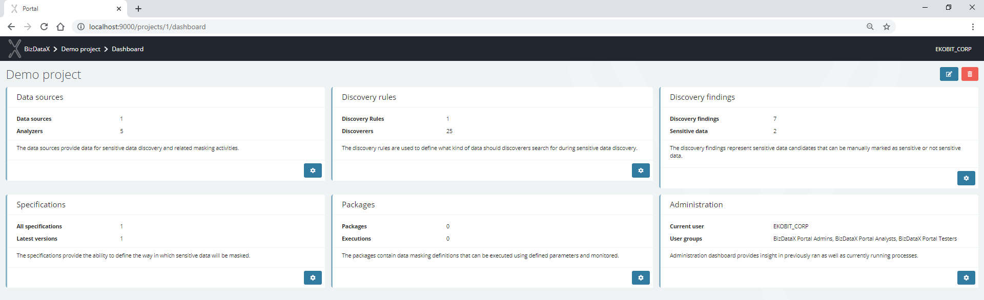 Manage discovery rules for specification