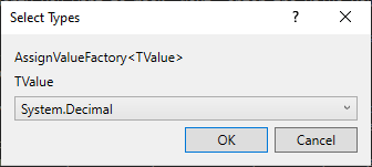 Select Types window