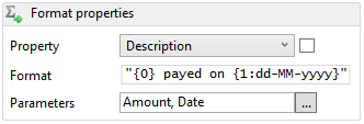 Format properties example