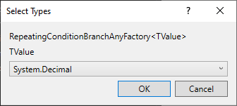 Select Types window
