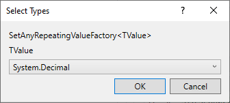Select Types window