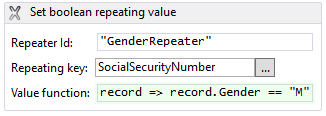 Set boolean repeating value example