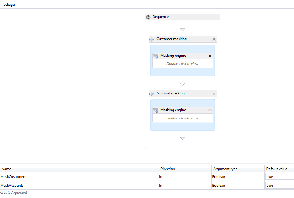 Package parameters example