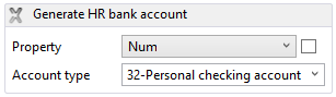 Generate HR bank account