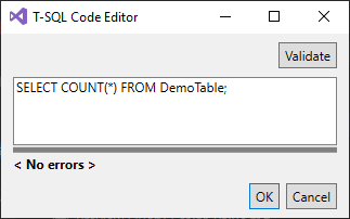 Code Editor dialog