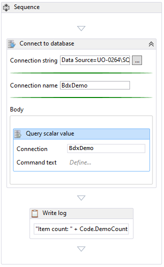 Processing a query scalar value