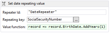 Set date repeating value example