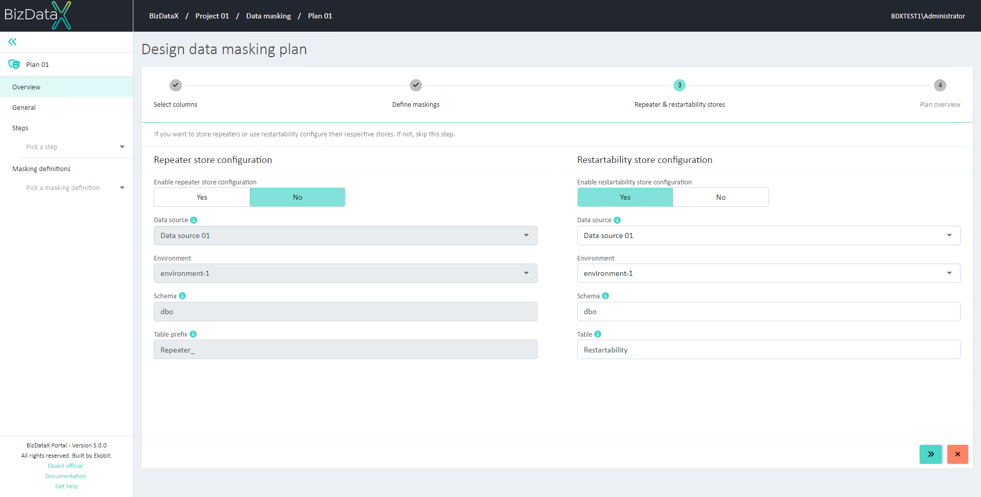 Step 3 - Restartability store configuration