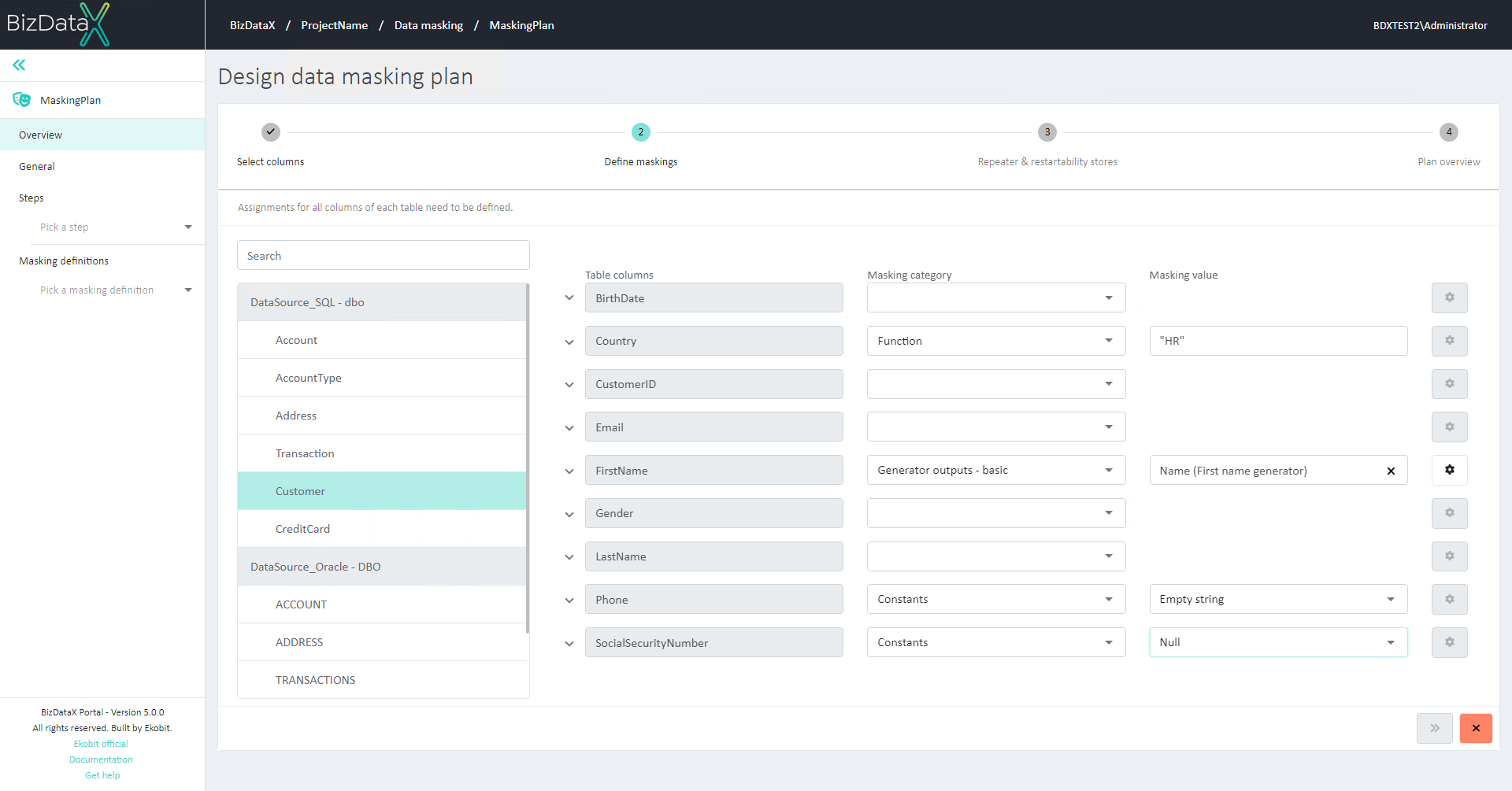 Step 2 - assigning values