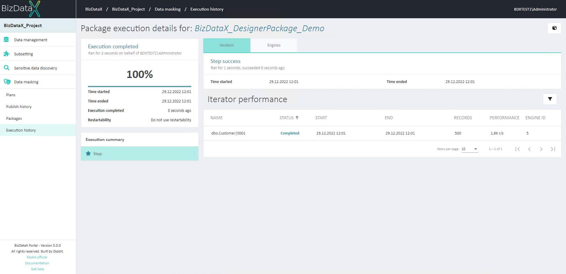 Step iterator performance